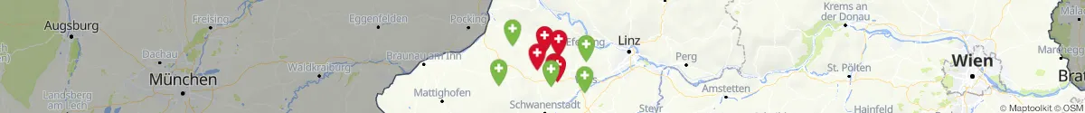 Kartenansicht für Apotheken-Notdienste in der Nähe von Pötting (Grieskirchen, Oberösterreich)